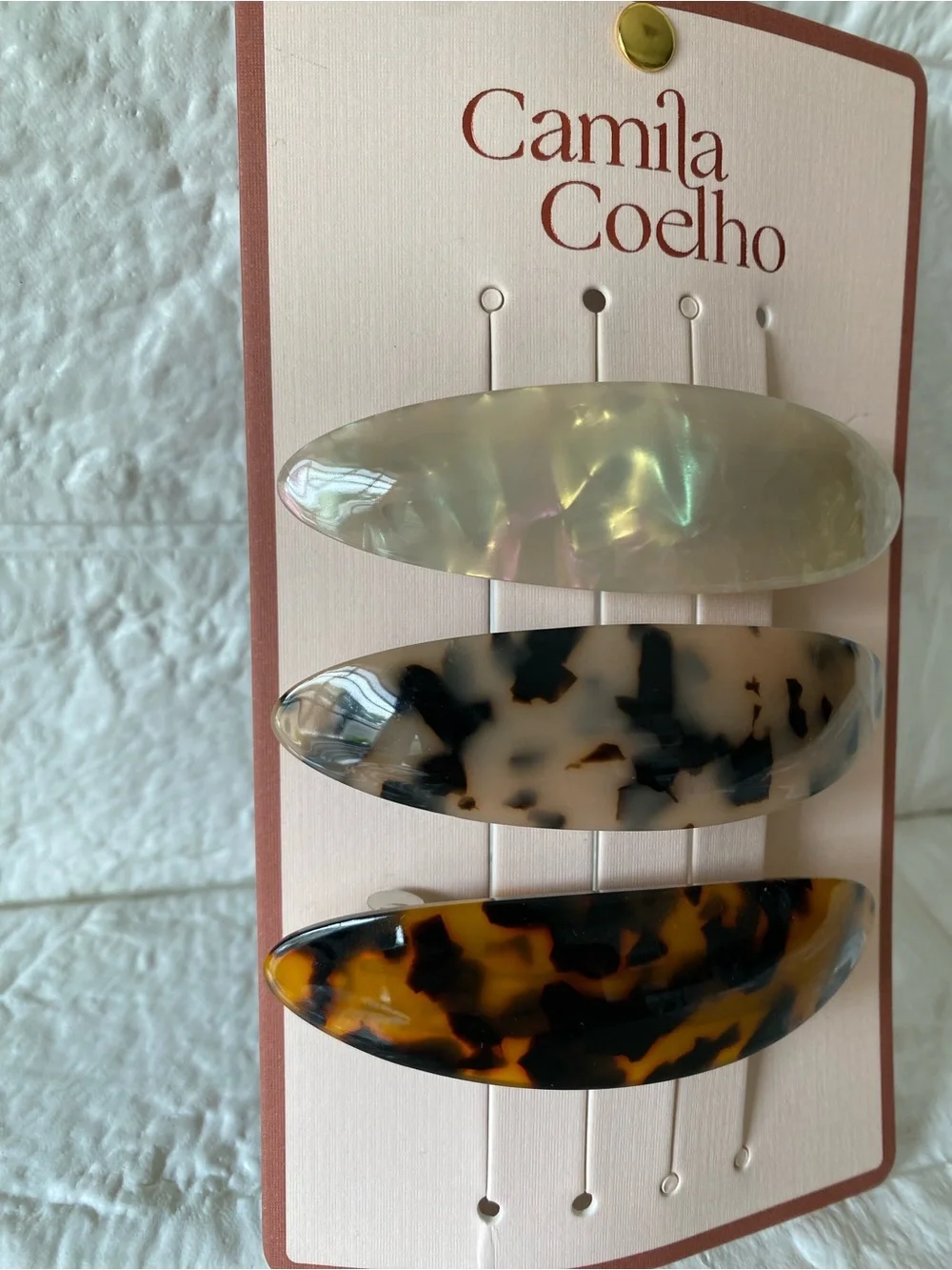 Camila Coelho Hair Clip Barrette Set - New With Tags